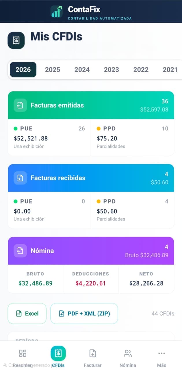 ContaFix móvil